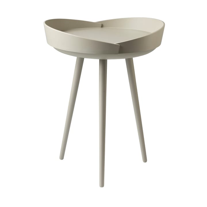 D106 Bakkedal tray table Ø38 cm - Beech silk grey painted - FDB Møbler