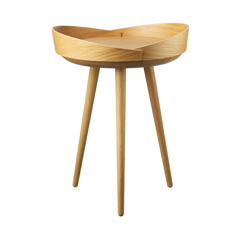FDB Mobler D106 Bakkedal tray table o38 cm Oak nature lacquered