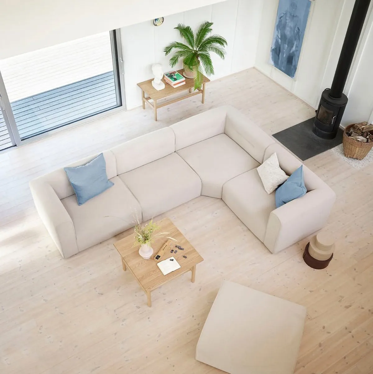 D33 coffee table 80x80 cm, Oak solid oiled FDB Møbler