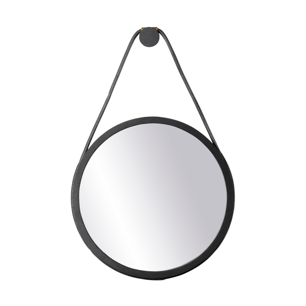 FDB Mobler I3 Mosso wall mirror Oak black painted o40 cm