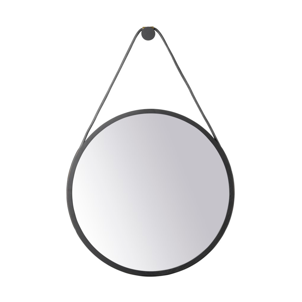 FDB Mobler I3 Mosso wall mirror Oak black painted o60 cm