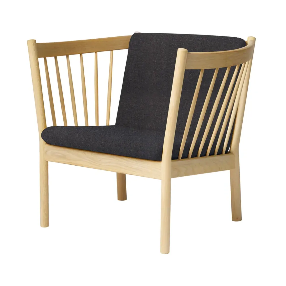 J146 armchair, Oak lacquered-dark grey FDB Møbler