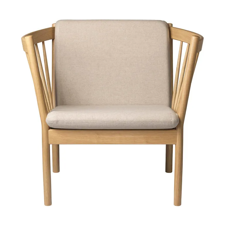 J146 armchair, Oak nature lacquered-beige FDB Møbler