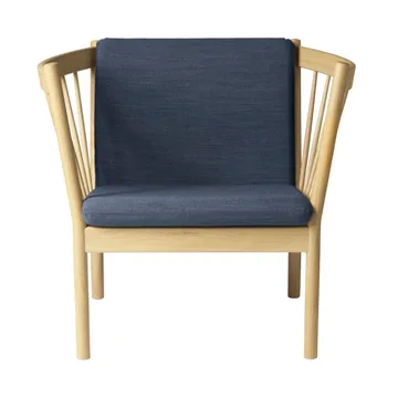 J146 armchair - Oak nature lacquered-dark blue - FDB Møbler