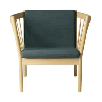 J146 armchair - Oak nature lacquered-dark green - FDB Møbler