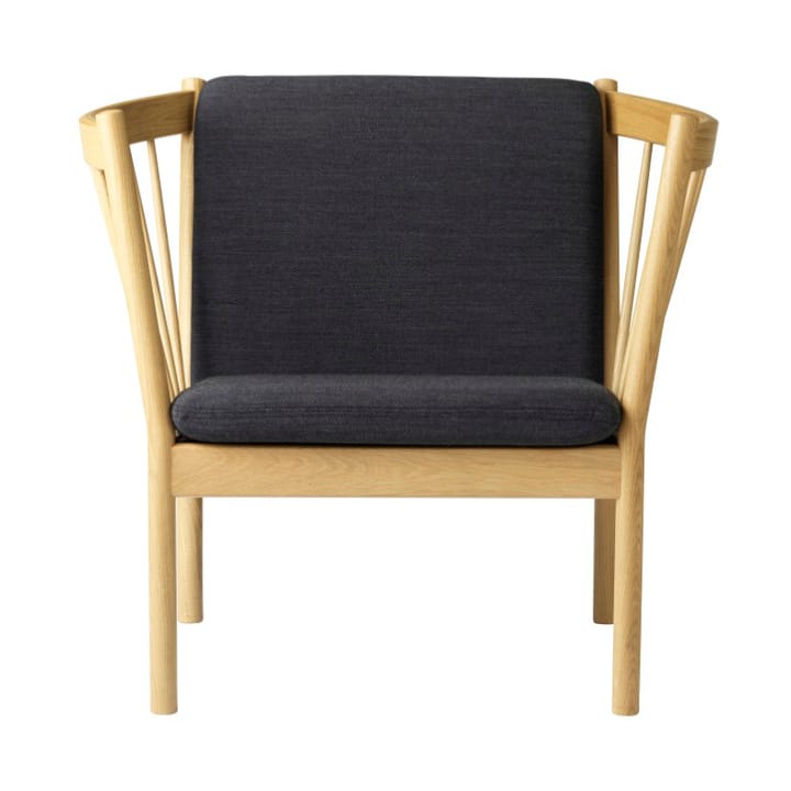 J146 Armchair - Oak nature lacquered-dark grey - FDB Møbler