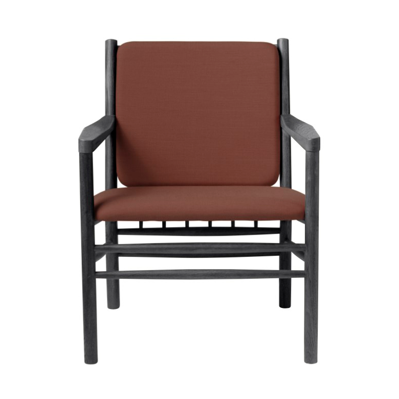 FDB Mobler J147 armchair Oak black painted-burnt orange