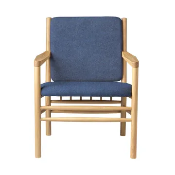 J147 armchair - Oak lacquered-dark blue - FDB Møbler