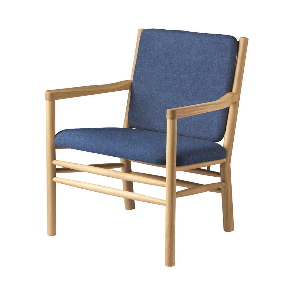 J147 armchair, Oak lacquered-dark blue FDB Møbler