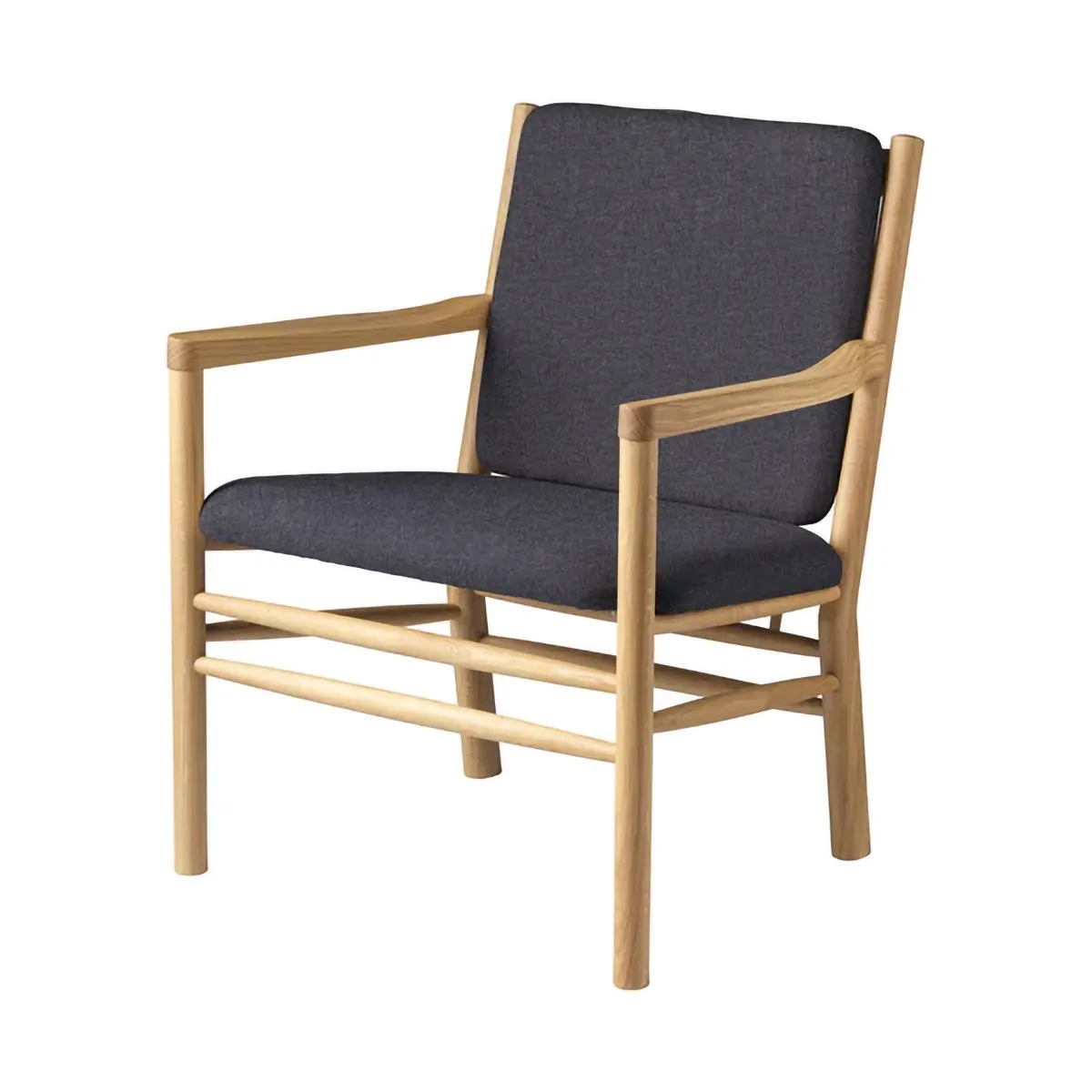J147 armchair, Oak lacquered-dark grey FDB Møbler