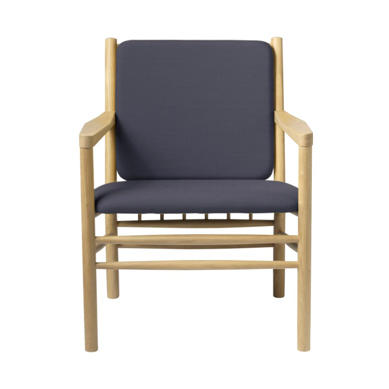 FDB Mobler J147 armchair Oak nature lacquered-dark blue