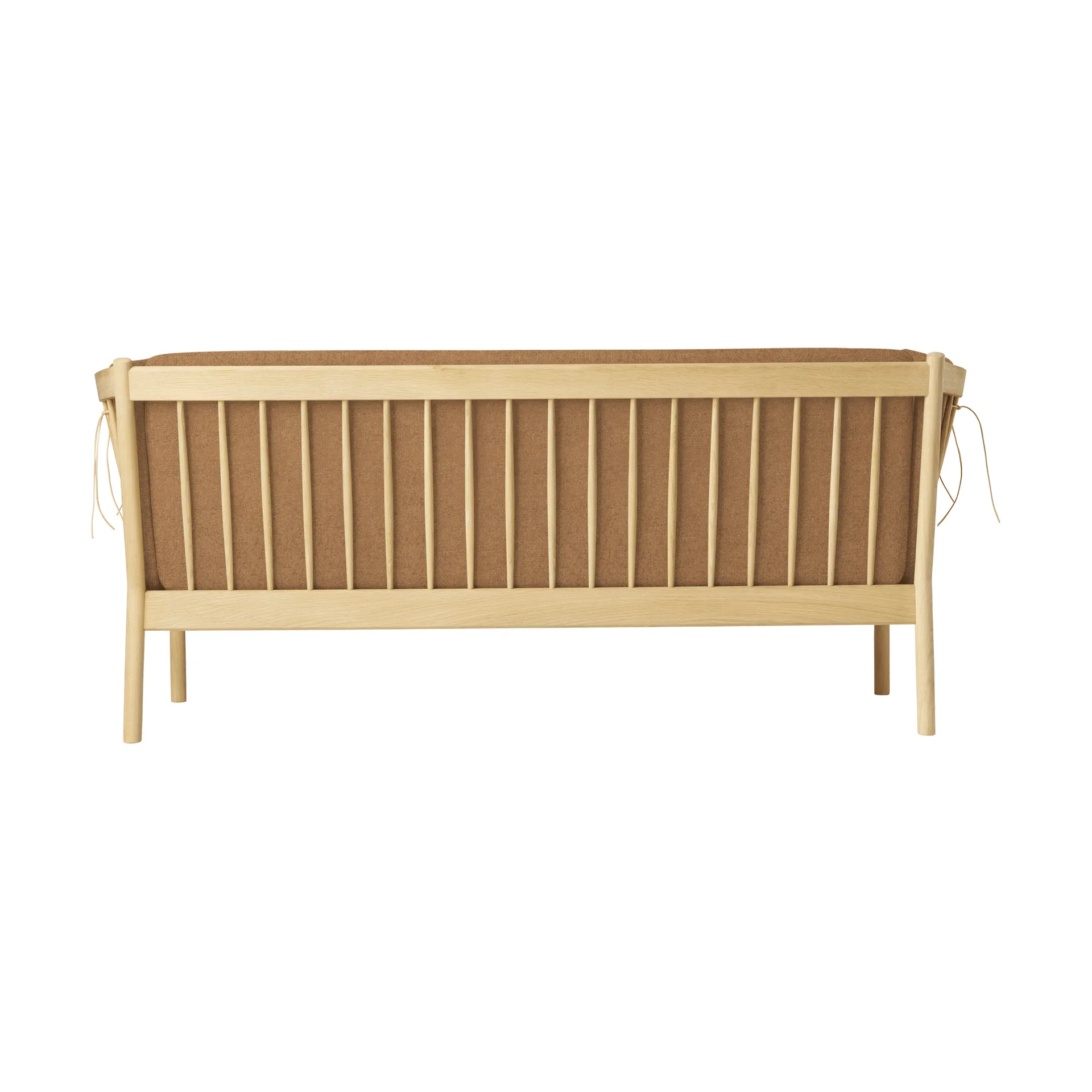 J149 sofa, Fabric brown-lacquered oak, 3-seater FDB Møbler