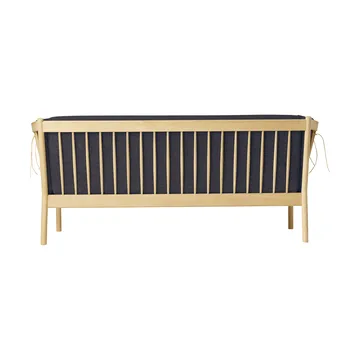 J149 sofa - Fabric dark grey–lacquered oak, 3-seater - FDB Møbler
