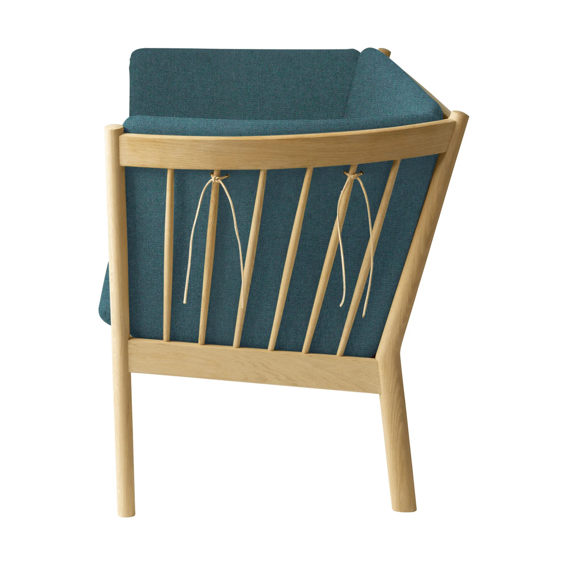 J149 sofa, Fabric green-lacquered oak, 3-seater FDB Møbler