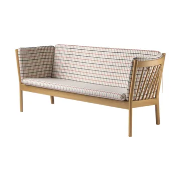 J149 sofa - Fabric red-lacquered oak, 3-seater - FDB Møbler