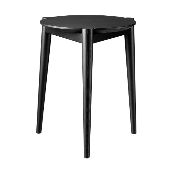FDB Mobler J160 stool 35 cm Oak black painted | Scandinavian Design | Stools | Black