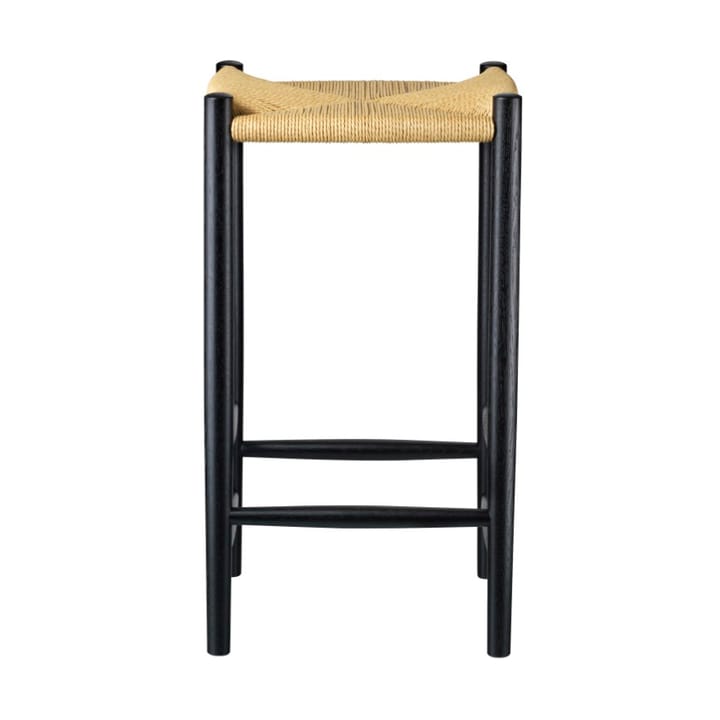 J164C Counter Squared bar stool - Oak black painted-nature - FDB Møbler