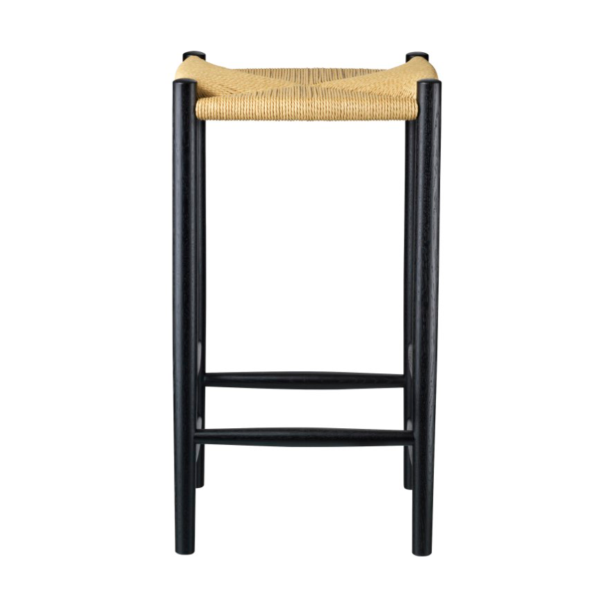 FDB Mobler J164C Counter Squared bar stool Oak black painted-nature