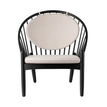 J166 Jørna chair - Black painted oak-beige - FDB Møbler