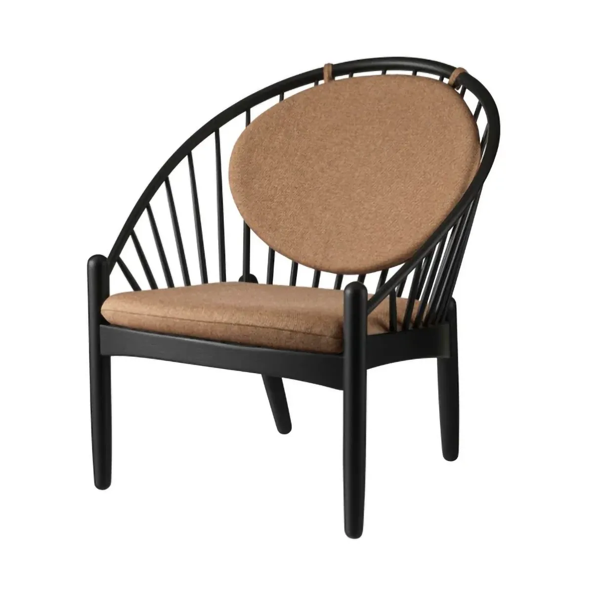 J166 Jørna chair, Black painted oak-brown FDB Møbler