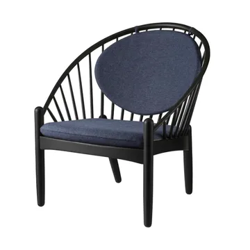 J166 Jørna chair - Black painted oak-dark blue - FDB Møbler