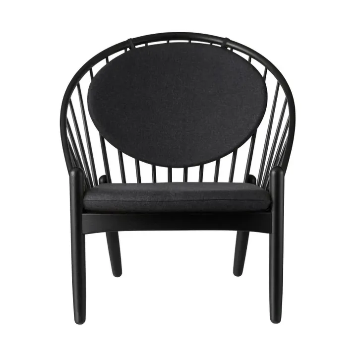 J166 Jørna chair - Black painted oak-dark grey - FDB Møbler