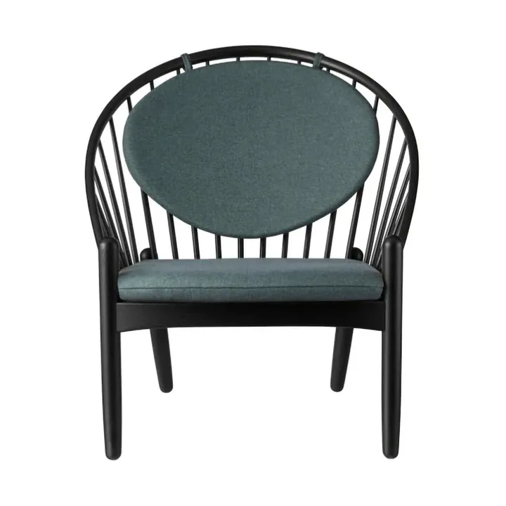 J166 Jørna chair - Black painted oak-green - FDB Møbler