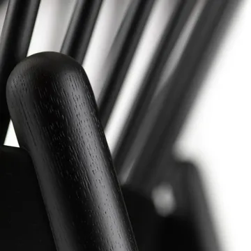 J166 Jørna chair - Black painted oak-green - FDB Møbler