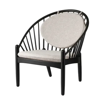 J166 Jørna chair - Black painted oak-light grey - FDB Møbler
