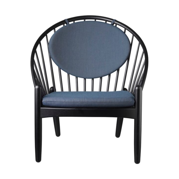 J166 Jørna chair - Oak black painted-dark blue - FDB Møbler