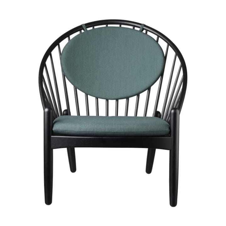 J166 Jørna chair - Oak black painted-dark green - FDB Møbler