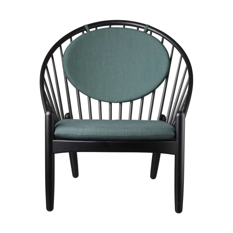 FDB Mobler J166 Jorna chair Oak black painted-dark green