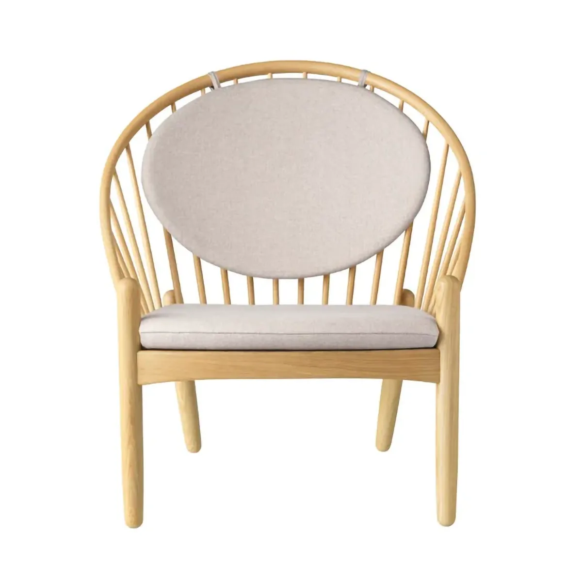 J166 Jørna chair, Oak lacquered-beige FDB Møbler