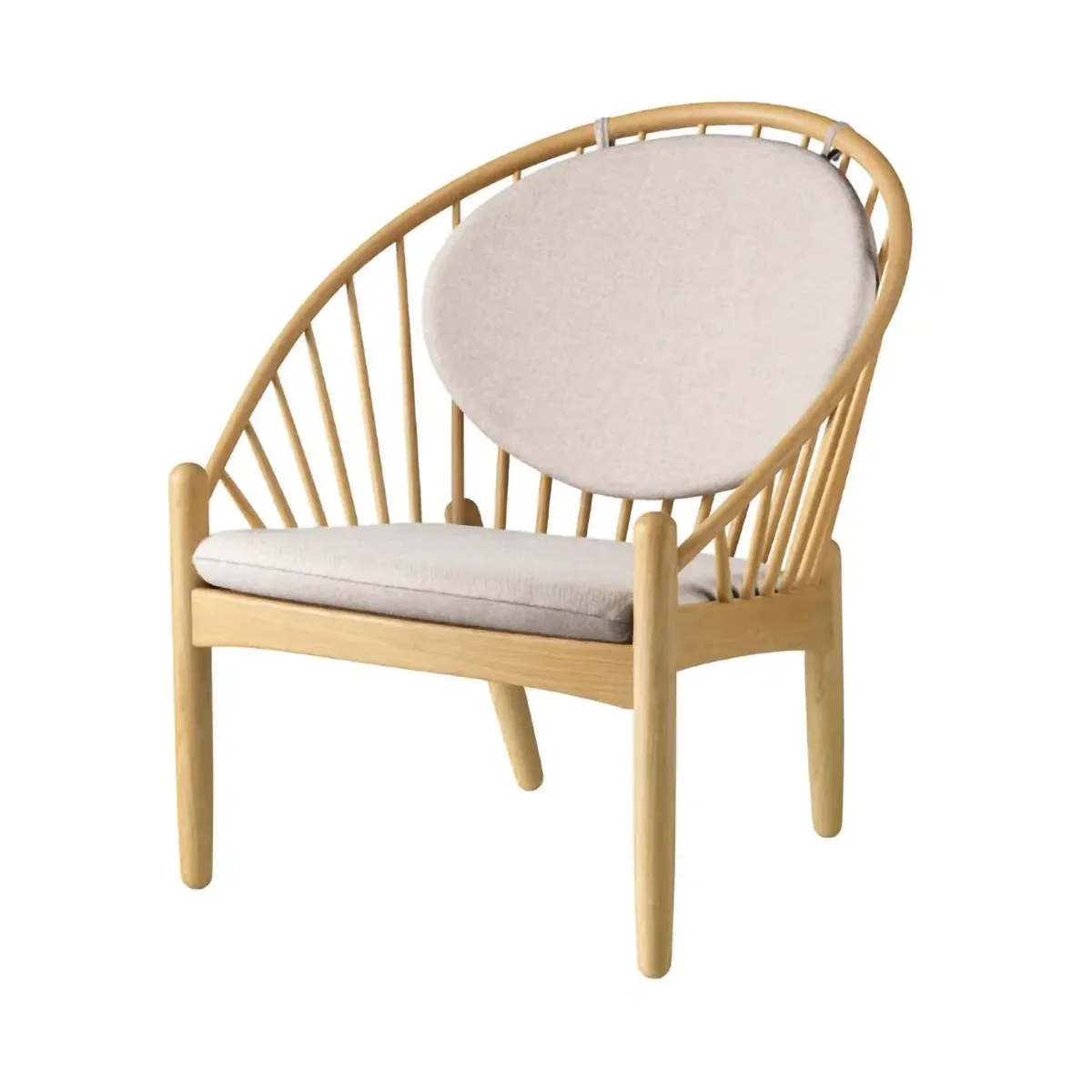 J166 Jørna chair, Oak lacquered-beige FDB Møbler