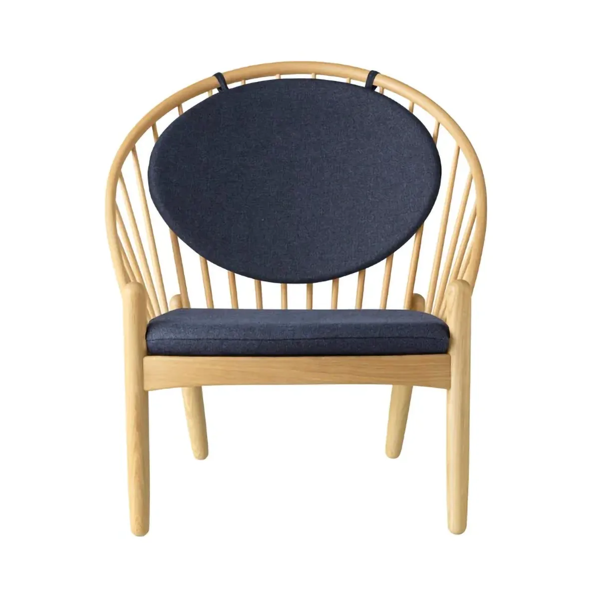 J166 Jørna chair, Oak lacquered-dark blue FDB Møbler