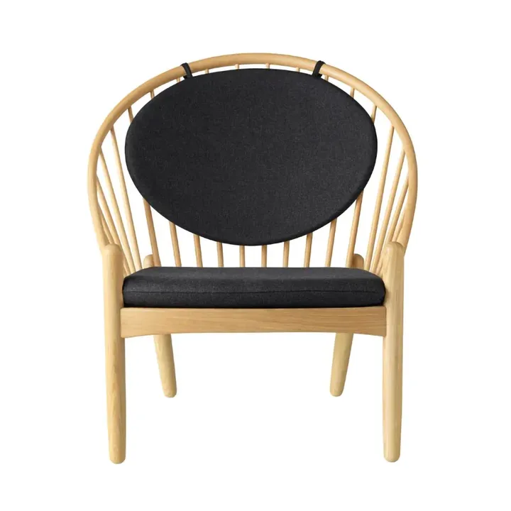 J166 Jørna chair - Oak lacquered-dark grey - FDB Møbler