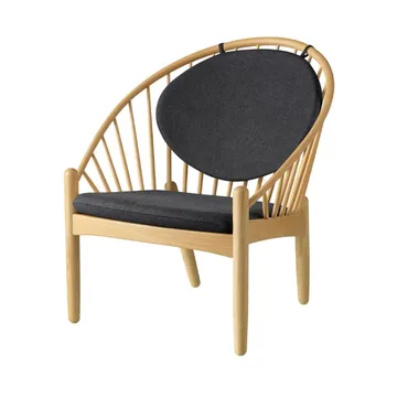 J166 Jørna chair - Oak lacquered-dark grey - FDB Møbler