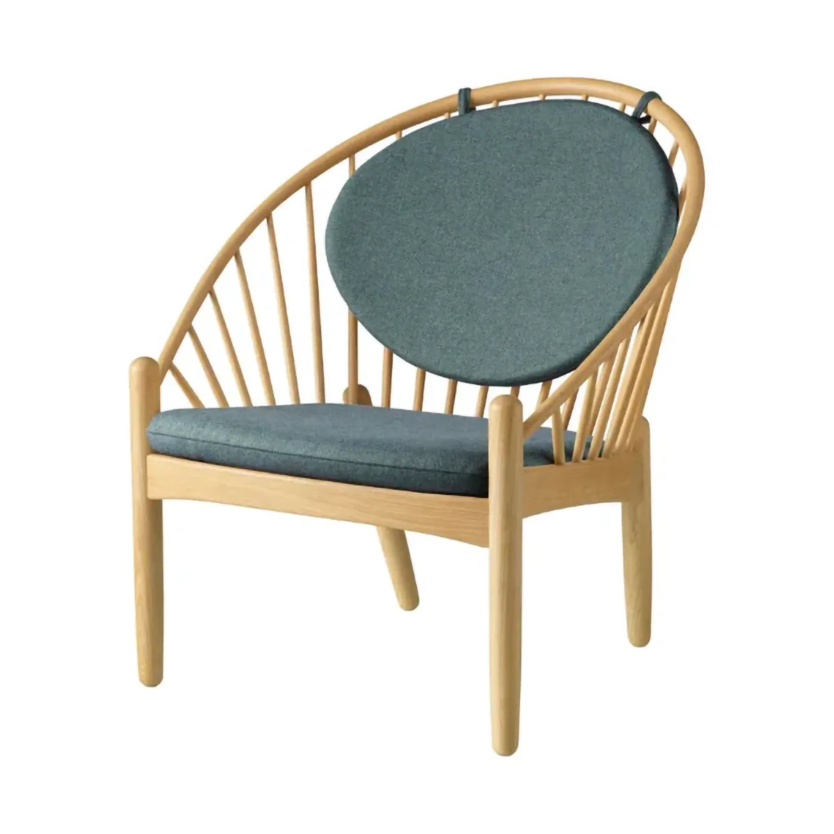 J166 Jørna chair, Oak lacquered-green FDB Møbler