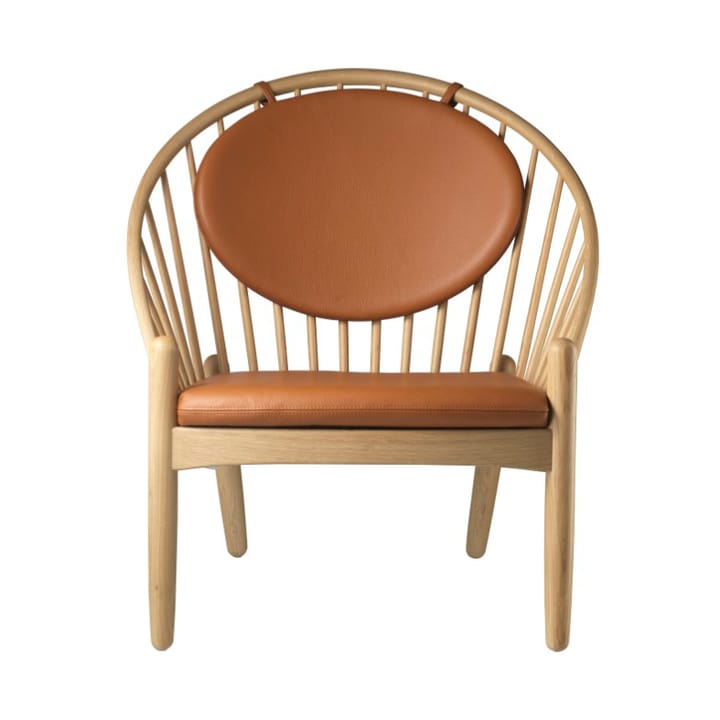 J166 Jørna chair - Oak nature lacquered-cognac leather - FDB Møbler