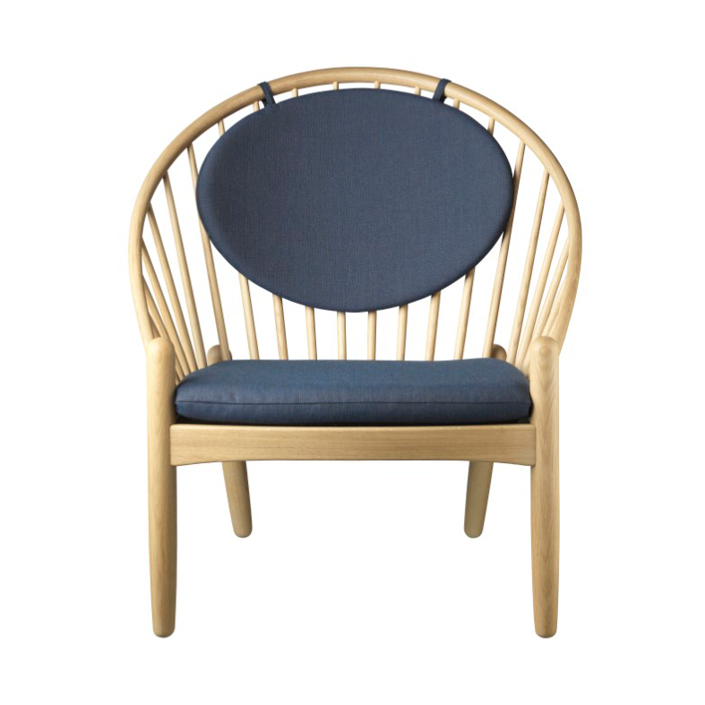 FDB Mobler J166 Jorna chair Oak nature lacquered-dark blue