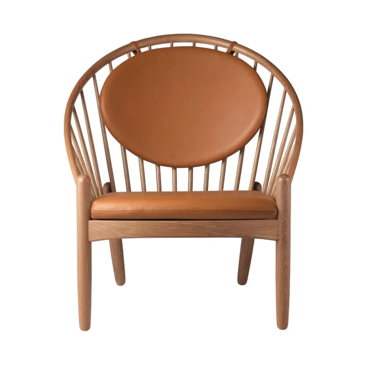 J166 Jørna chair, Smoked oak-cognac leather FDB Møbler