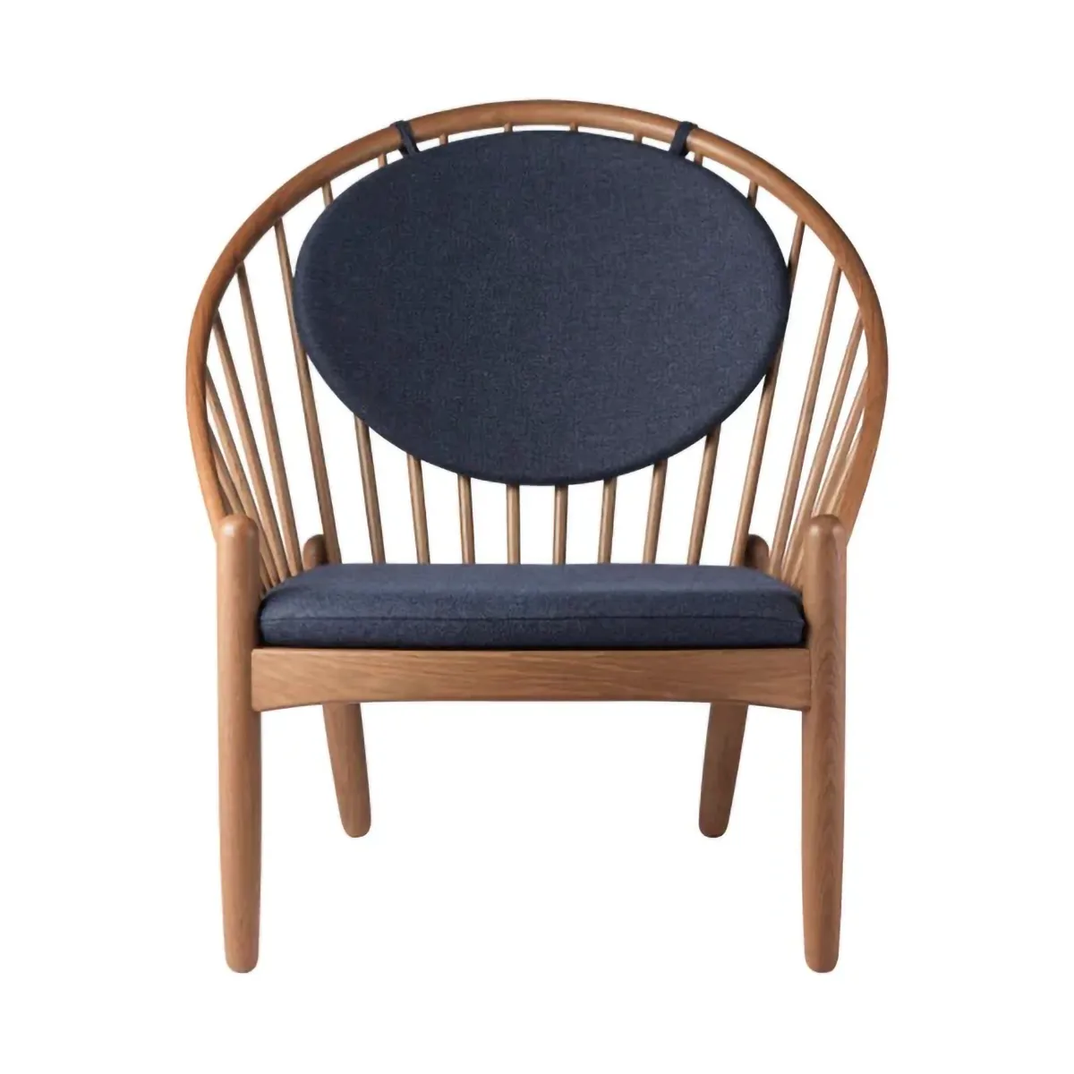 J166 Jørna chair, Smoked oak-dark blue FDB Møbler