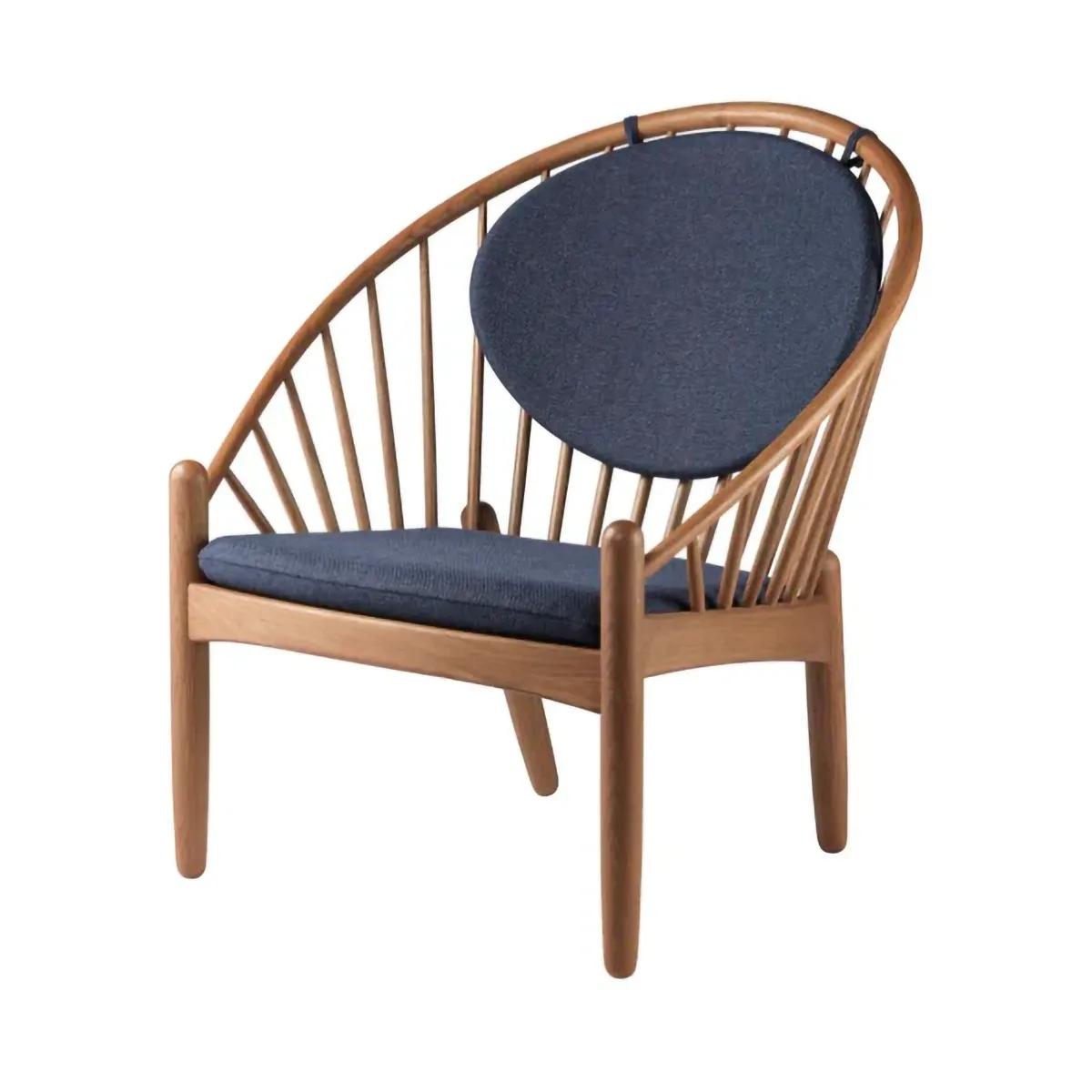 J166 Jørna chair, Smoked oak-dark blue FDB Møbler