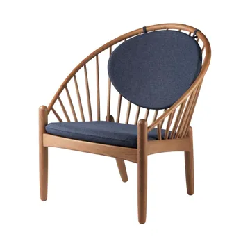 J166 Jørna chair - Smoked oak-dark blue - FDB Møbler