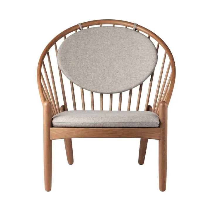 J166 Jørna chair - Smoked oak-light grey - FDB Møbler