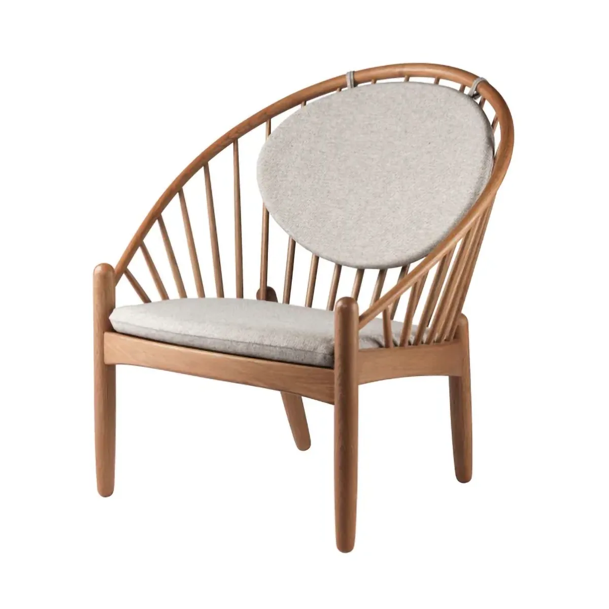J166 Jørna chair, Smoked oak-light grey FDB Møbler