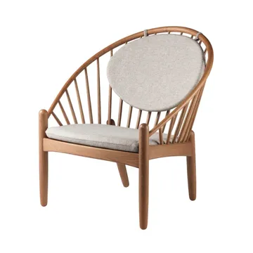 J166 Jørna chair - Smoked oak-light grey - FDB Møbler