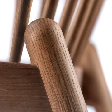 J166 Jørna chair - Smoked oak-light grey - FDB Møbler