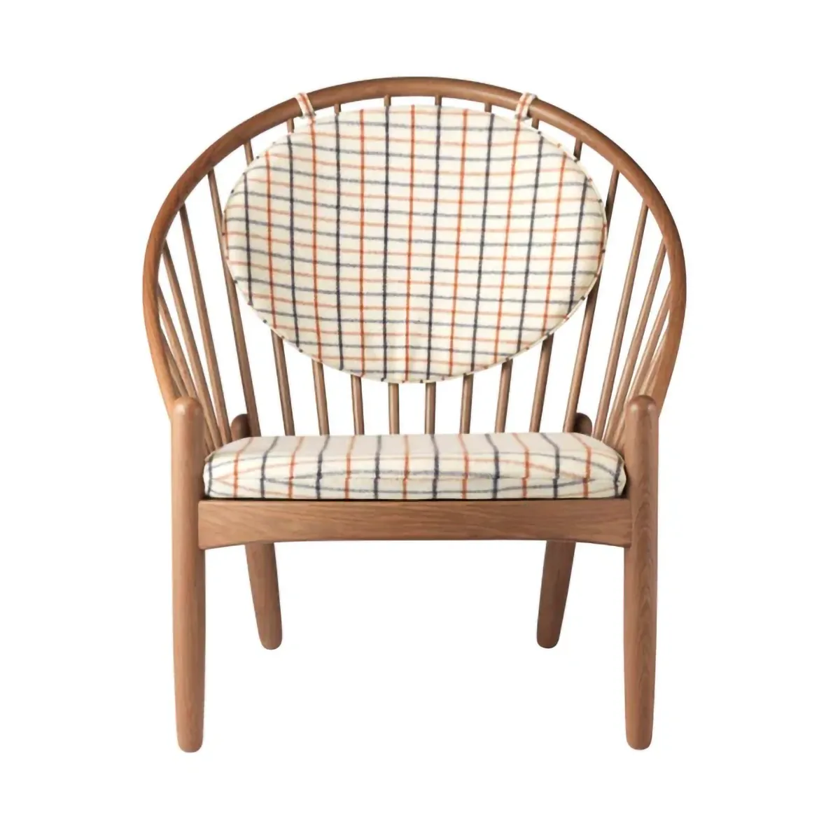 J166 Jørna chair, Smoked oak-red diced FDB Møbler