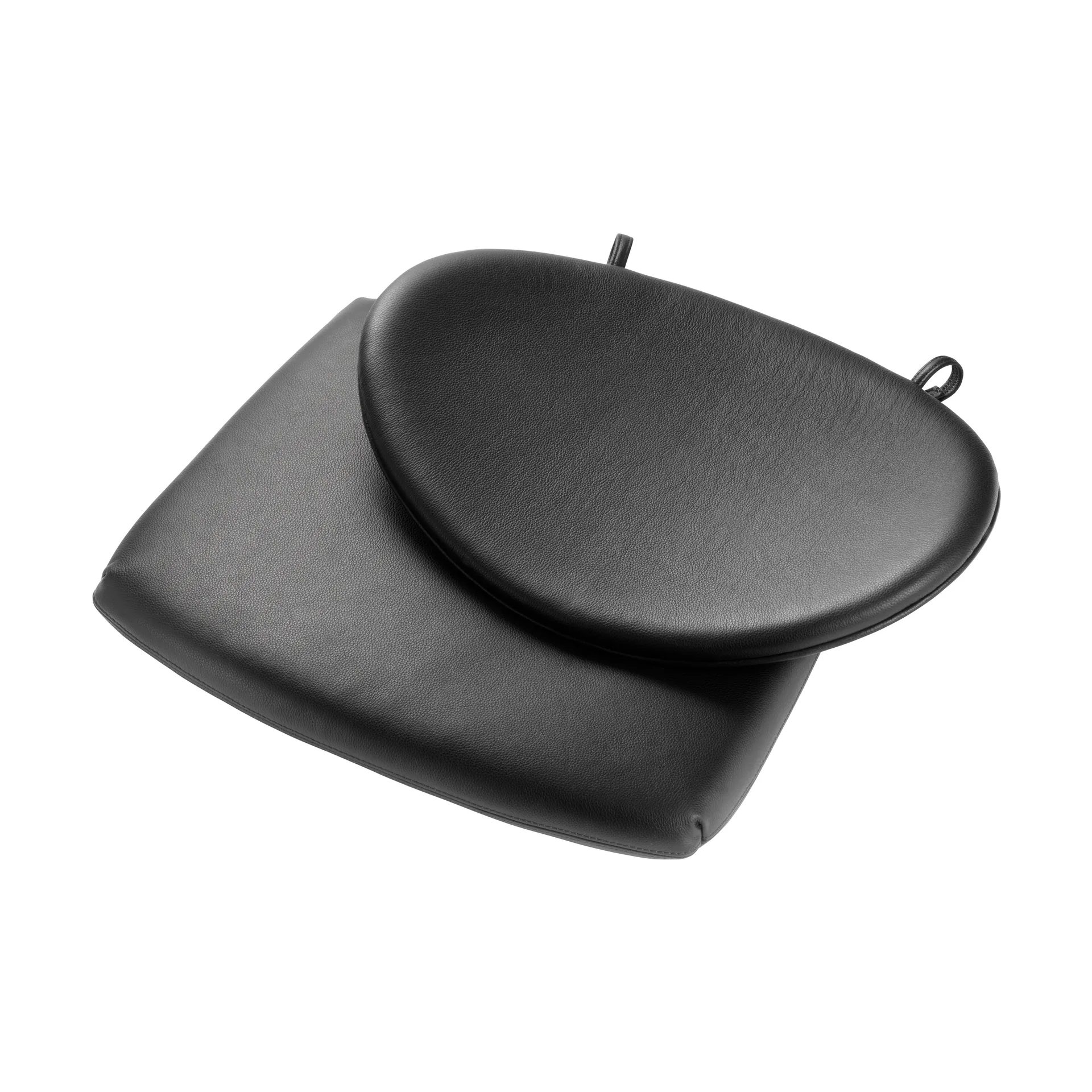 J166 Jørna seat cushion, Black leather FDB Møbler